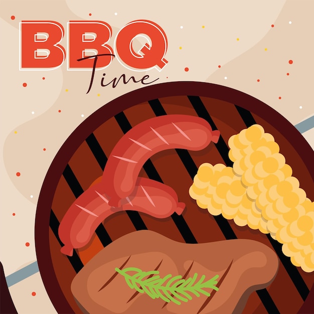 Poster de churrasco Vector