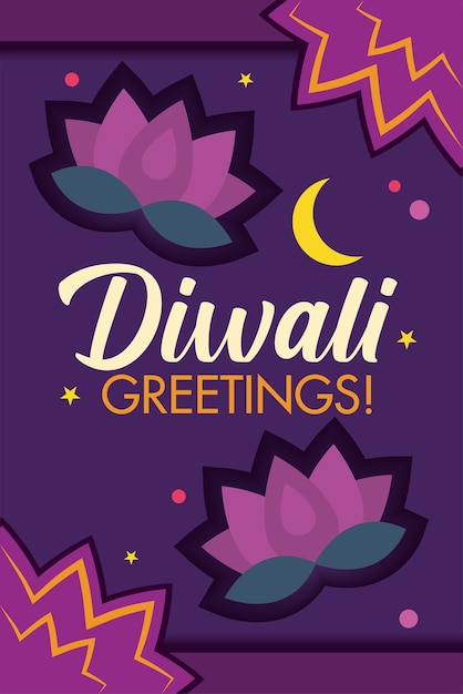 Poster de diwali celebração tradicional indiana ilustração vetorial