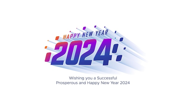 Vetor poster de feliz ano novo 2024
