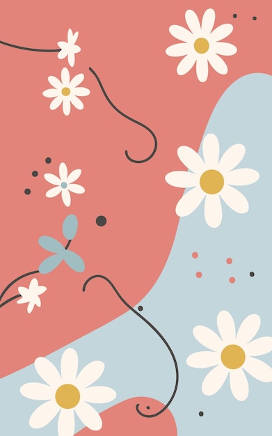 Poster de fundo abstrato floral