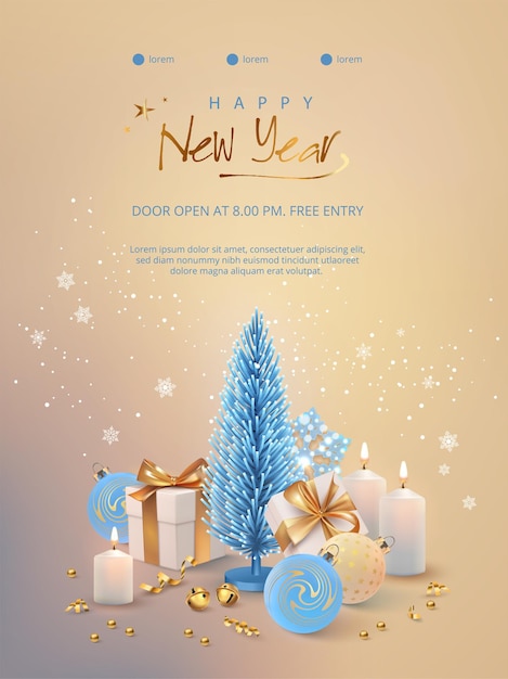 Pôster de Natal e Ano Novo