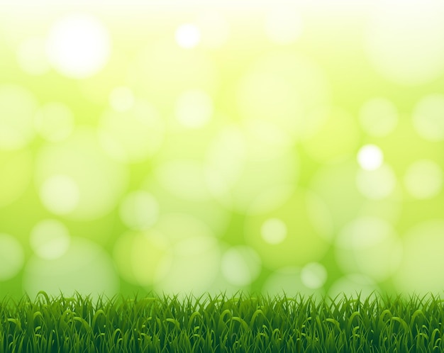 Poster de natureza verde com fundo de bokeh