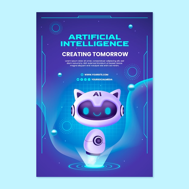 Poster de tecnologia de gradiente