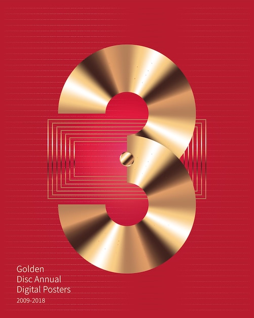 Poster digital da celebração do aniversário da Linha de Ouro