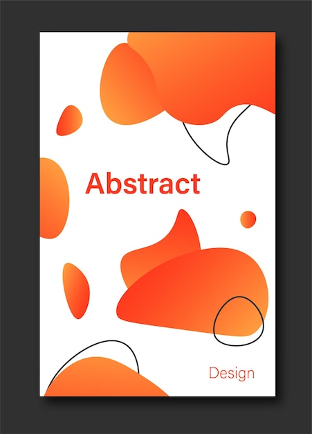 Poster vetorial de formas abstratas de gradiente