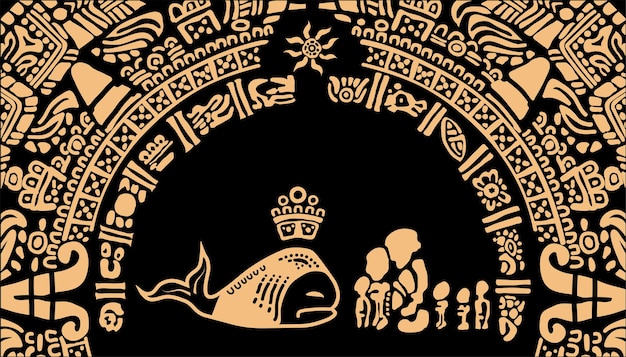 Povos antigos adoram peixes A divindade em forma de baleia fala com os orcs Os astecas Maias
