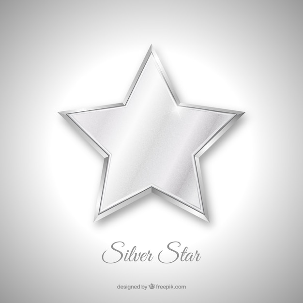 Vetor prata isolado estrela