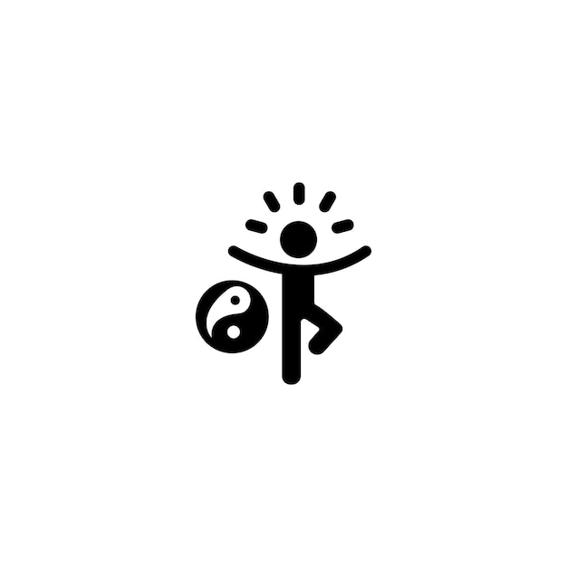 Prática de meditação e yoga vector line icons set