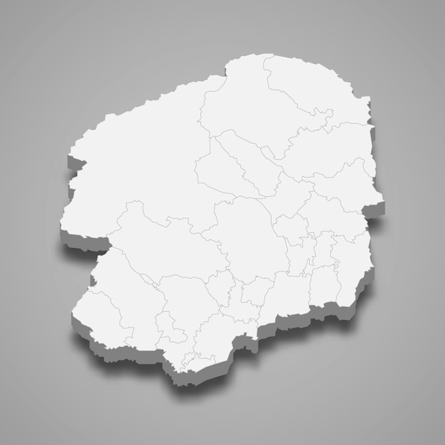 Prefeitura de mapa 3d do japão