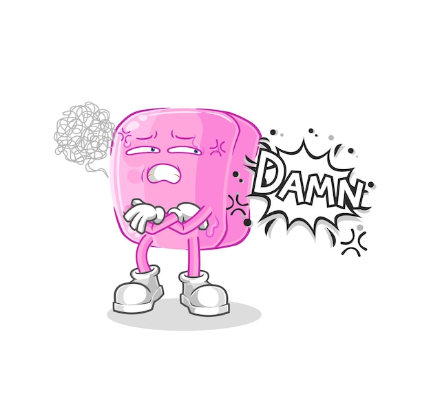 Prego vetor de personagem de ilustração muito chateado