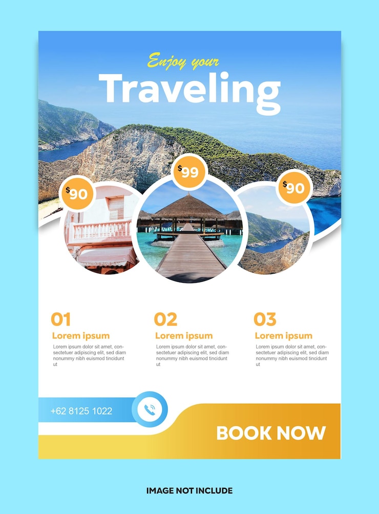 Prêmio de modelo de cartaz de agência de viagens