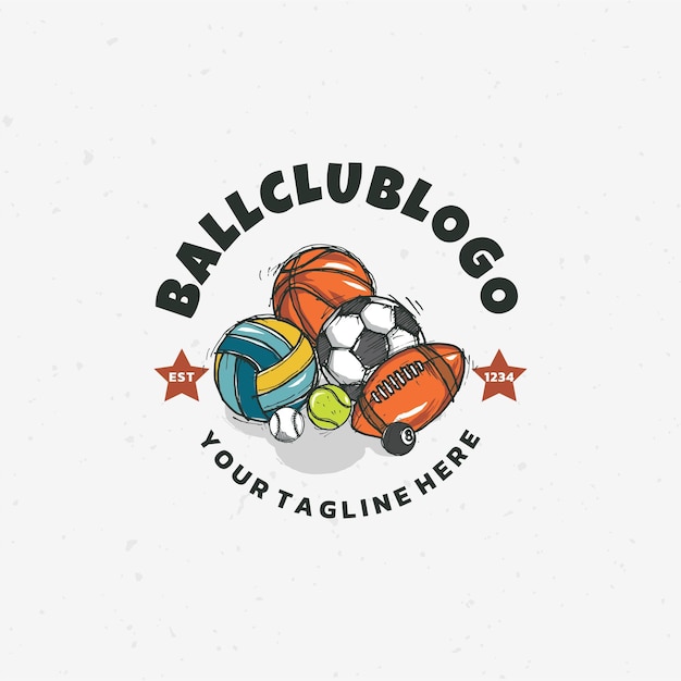 Prêmio de vetor de logotipo de clube de bola