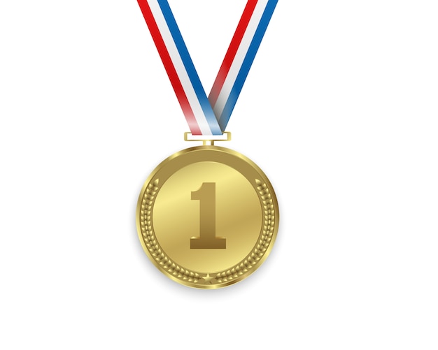 Prêmio medalhas isoladas em fundo transparente. ilustração do conceito de vencedor.
