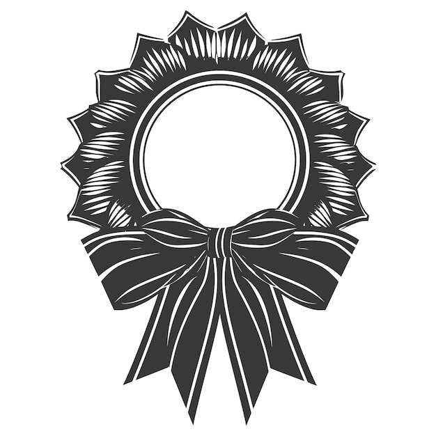 Prémio silhouette rosette cor preta apenas