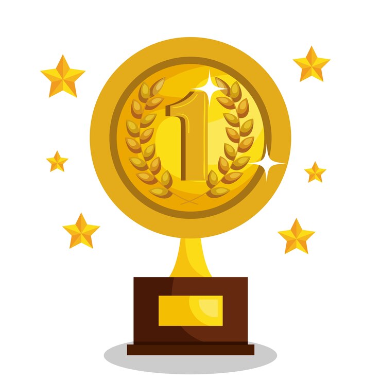 Vetor prêmio vencedor do primeiro lugar