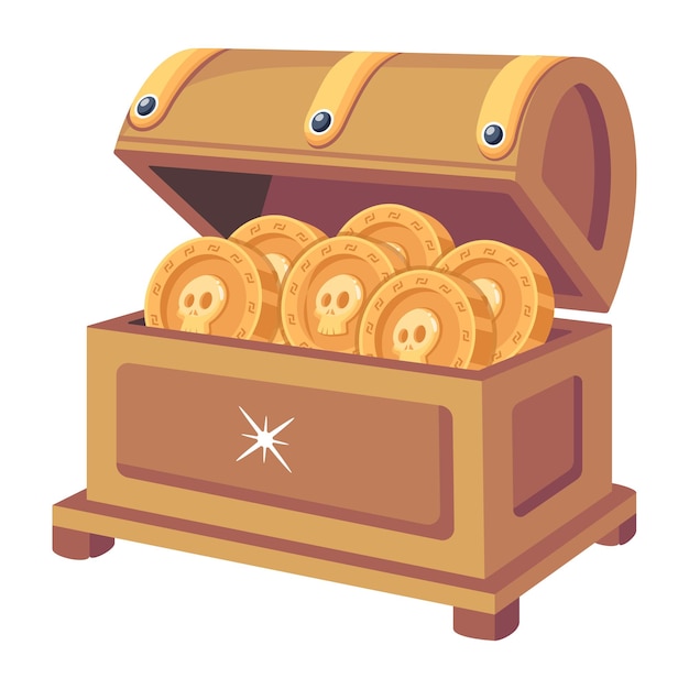 Premium 2d ícone de tesouro pirata