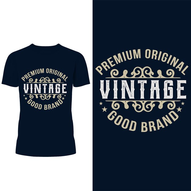 Premium original vintage boa marca de design de camiseta