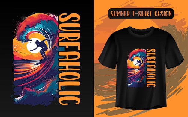 Prepare-se para a última experiência de surf de verão com o nosso mais recente desenho de camiseta