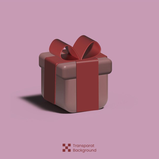 Presente 3D Valentinhos com fundo transparado