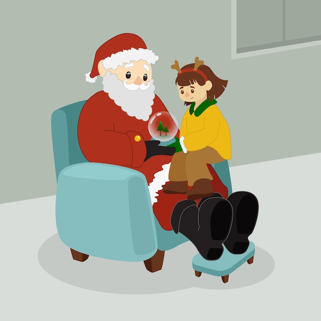 Presente de Natal do Papai Noel Clipart