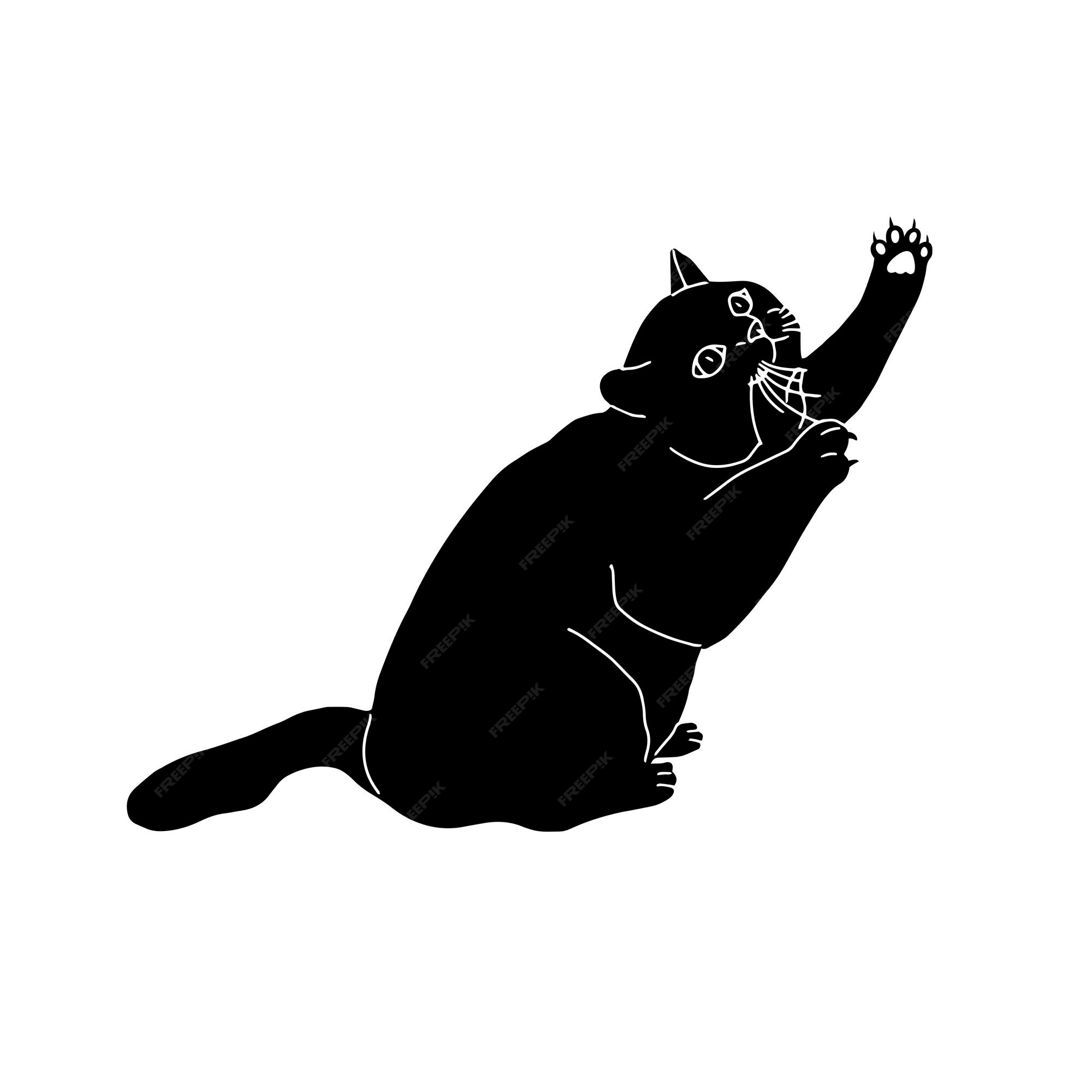 Desenho De Um Gato Preto Desenhado à Mão PNG , Preto, As Garras, Gato  Imagem PNG e PSD Para Download Gratuito