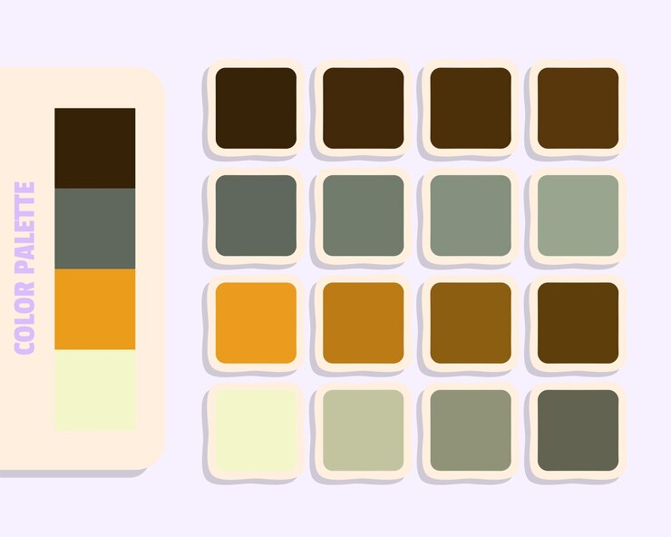 Vetor preto dimgray goldenrod lightgoldenrodyellow teoria da cor design e edição ideia correspondência de cores