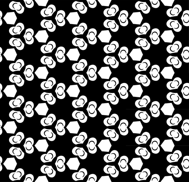 Preto e branco padrão abstrato sem costura fundo e cenário em escala de cinza design ornamental ornamentos de mosaico vetor gráfico ilustração eps10