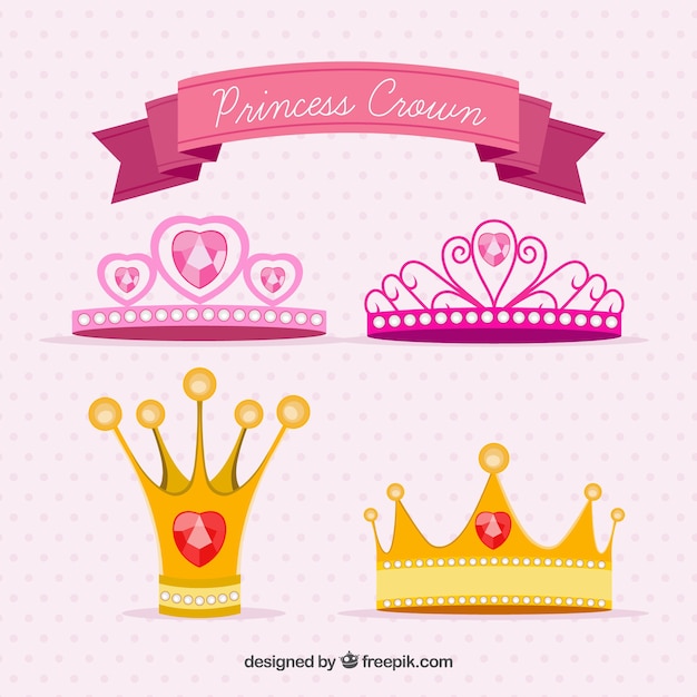 Vetor princesa coroas