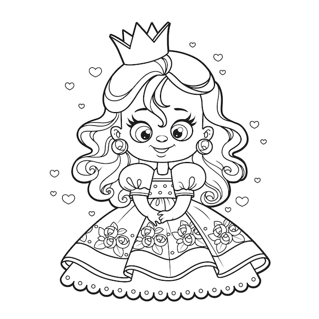 Desenho de princesa para colorir