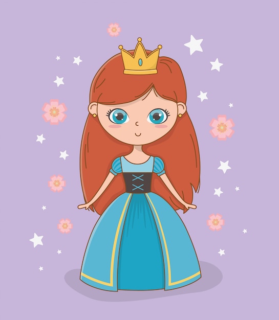 Princesa medieval de design de conto de fadas