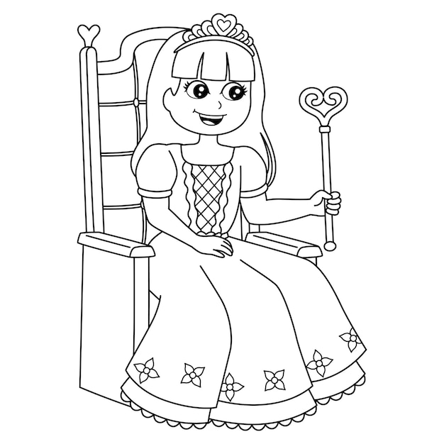 Princesa para colorir para crianças