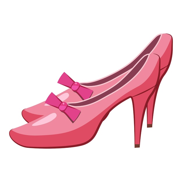Princesa sapatos ícone desenho animado ilustração do ícone vetor de sapatos princesa para web