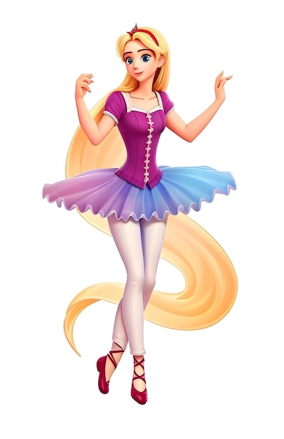 Princesa vestindo vestido de tutu e dançarina de ballet