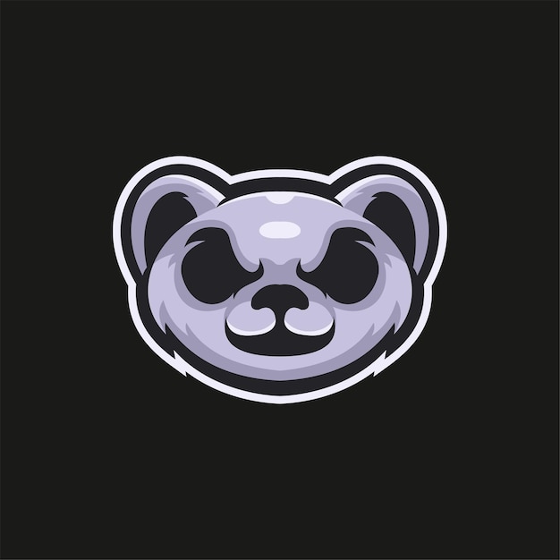 Vetor printkoala animal head cartoon logo template ilustração esport logo gaming premium vector