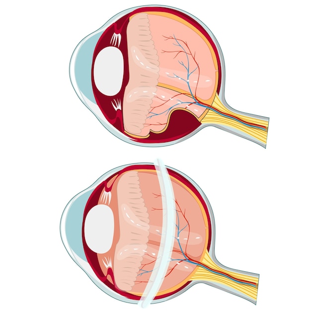 Vetor problemas da retina