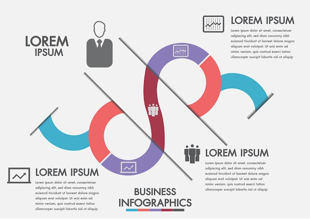 Processo de negócio. infográficos da linha do tempo com 3 opções, círculos