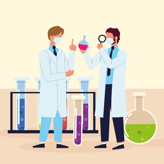 Processo de pesquisa científica de cientistas