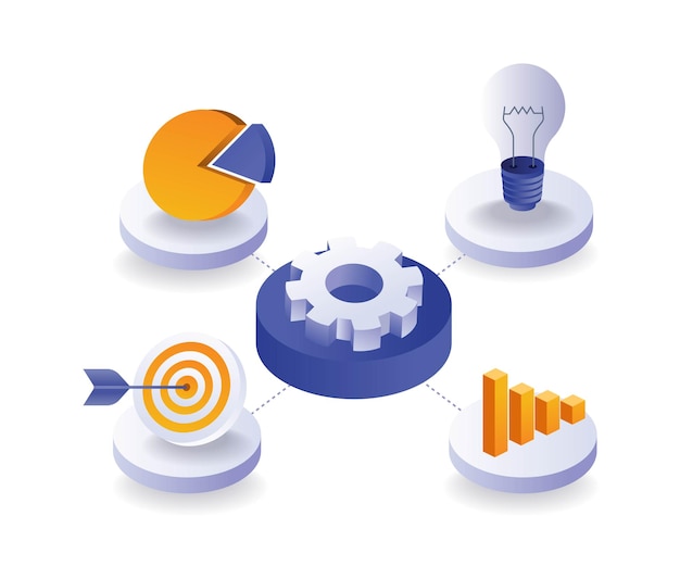 Processo de plano de negócios de investimento infográfico