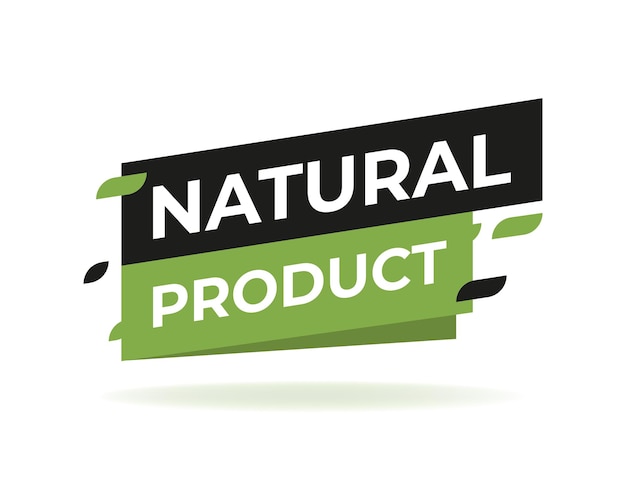 Vetor produto natural ingredientes naturais eco etiqueta etiqueta verde ilustração vetorial