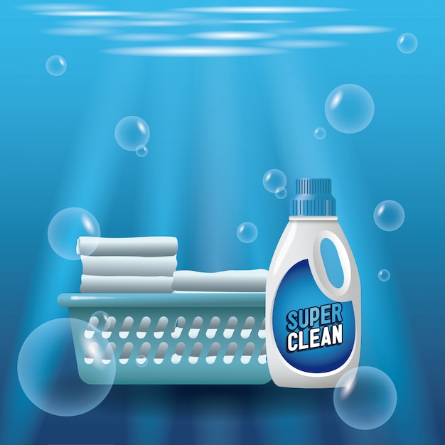 Produto publicitário para sabão de lavanderia