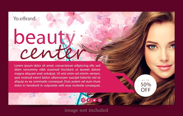 produtos de beleza de maquiagem de banner para venda de maquiagem postagem de banner para modelo de mídia social