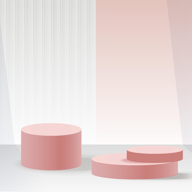 Produtos de fundo 3D cena de pódio minimalista com plataforma geométrica