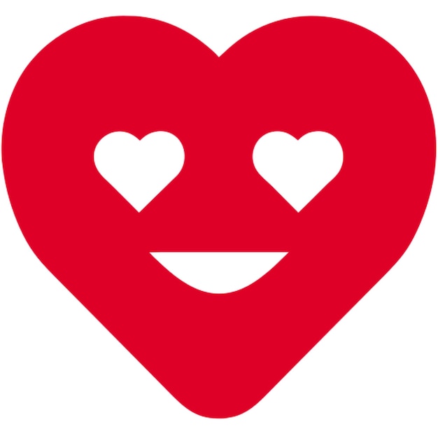 Vetor produzir um emoji de coração vermelho para simbolizar o amor e a afeição ícone