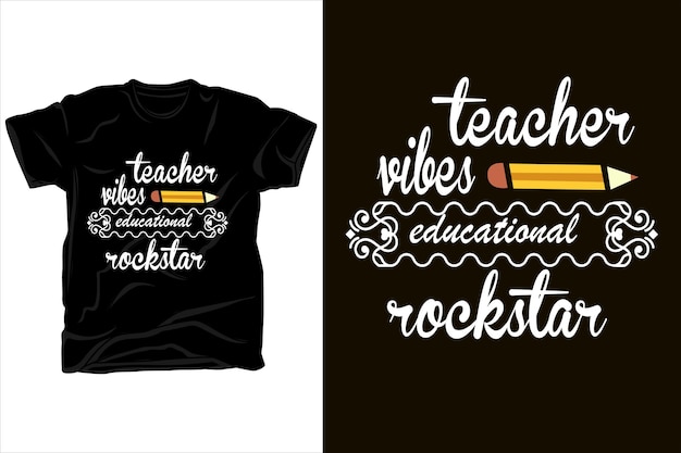 Professor vibes camiseta educacional rockstar