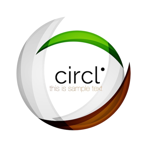 Vetor profissional limpo círculo colorido ícone de negócio vetor símbolo de redemoinho abstrato