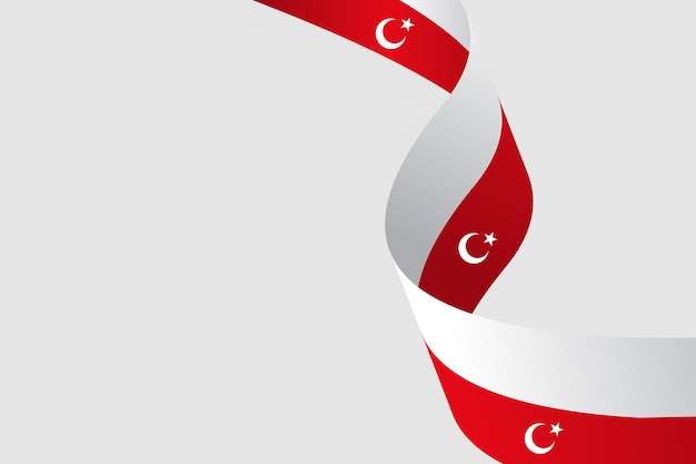 Projeto da bandeira da turquia em vetor