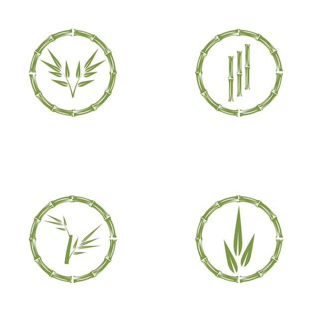 Vetor projeto da ilustração do ícone do vetor bamboo logo template