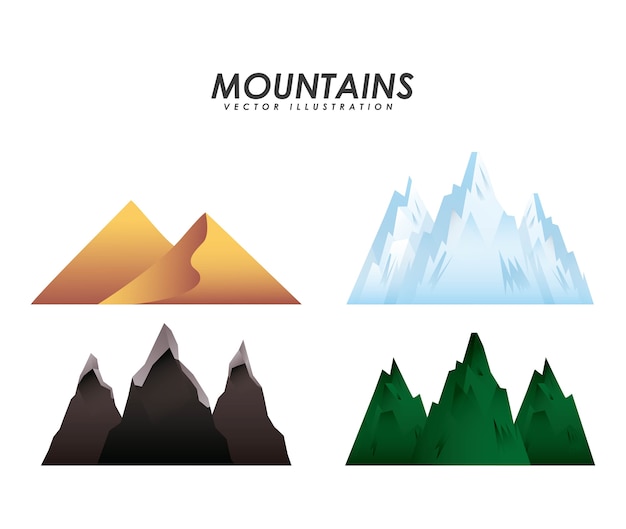 Projeto da paisagem das montanhas