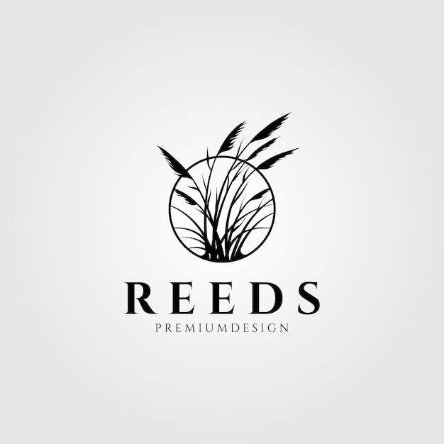 Projeto da planta aquática do logotipo da reeds