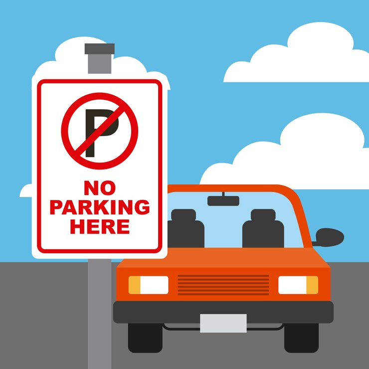 Vetor projeto da zona de estacionamento